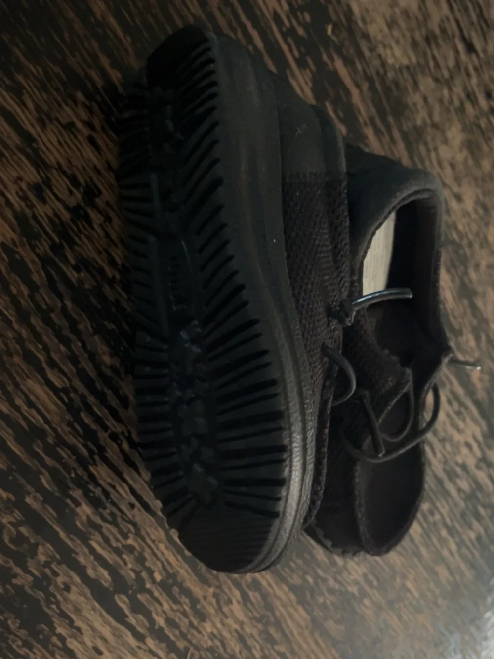 Kids Black Moccasin-Style Casual Shoes